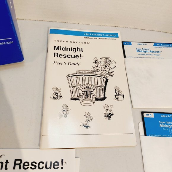 Vtg 1989 The Learning Company Super Solvers Midnight Rescue PC IBM Tandy - Picture 3 of 8